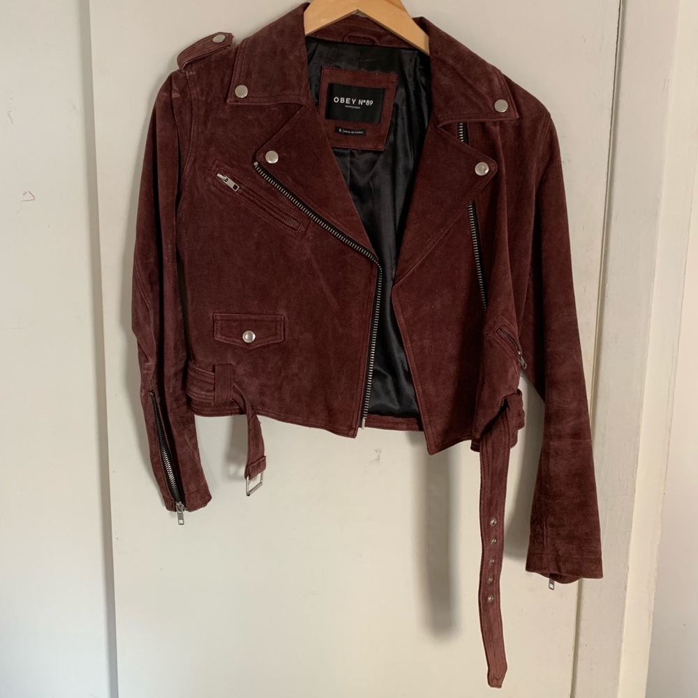 OBEY Suede Moto Jacket